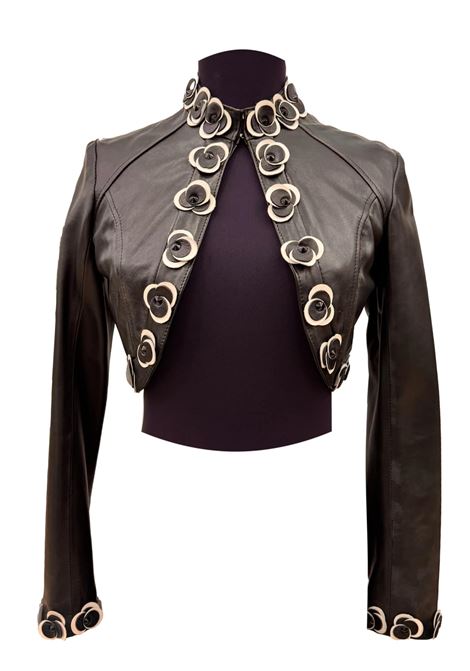 Coprispalle corto in pelle con applicazioni NICE GIRLS | Giubbotti | N3.PIRY000